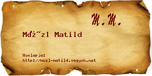 Mözl Matild névjegykártya